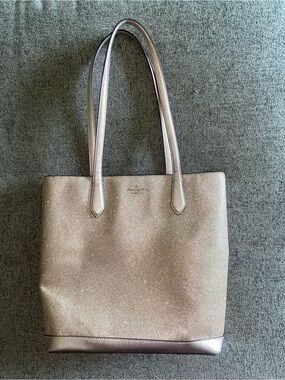 Kate Spade Glitter tote in rose gold